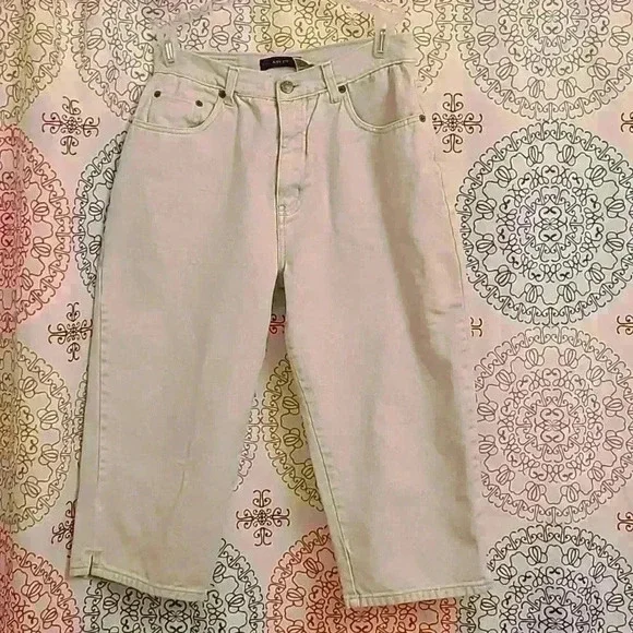 Vintage 90s Bill Blass petite cropped straight leg pants capris - Picture 2 of 8